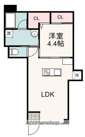 石田アパート(1LDK/3階)の間取り写真