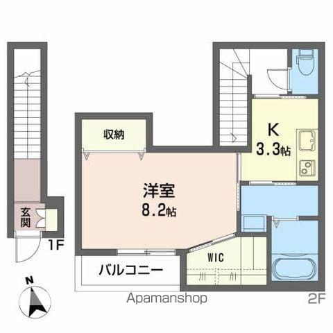 TRIM志家町(1K/2階)の間取り写真