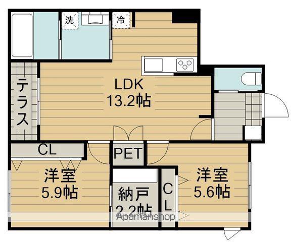 ESPERANZA(2SLDK/1階)の間取り写真