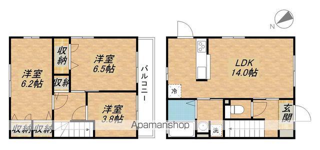 ジュアンベルデＡ・Ｂ棟(3LDK)の間取り写真