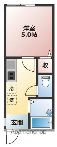 TJ田尻(1K/1階)の間取り写真