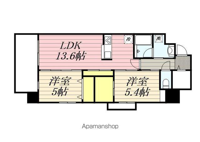 ERFOLG HAKATA(2LDK/6階)の間取り写真
