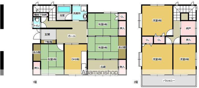 東北本線 杉田駅(福島) 徒歩18分 2階建 築47年(6K)の間取り写真