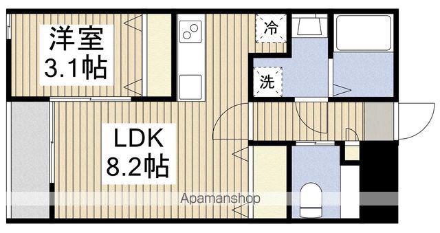 ヒルズ柿乃木坂(1LDK/3階)の間取り写真