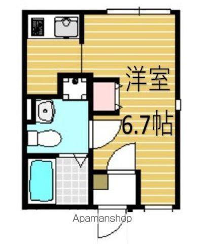 ASAHI東池袋(1K/2階)の間取り写真