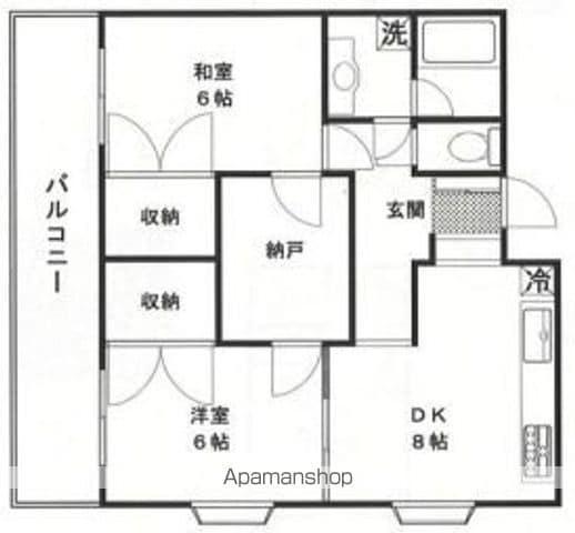 レ・ユニオン(2SDK/1階)の間取り写真