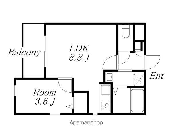 CHERIM中村公園ONYX(1LDK/3階)の間取り写真