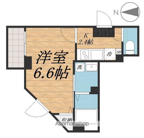 植木ビル(1K/2階)の間取り写真