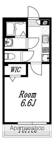クレストパレス八柱(1K/1階)の間取り写真