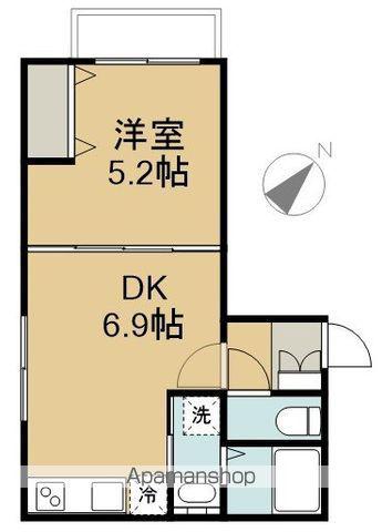 MAULOA 下丸子(1DK/1階)の間取り写真