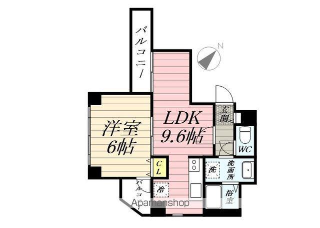 モンシャトー鶴見成和(1LDK/2階)の間取り写真