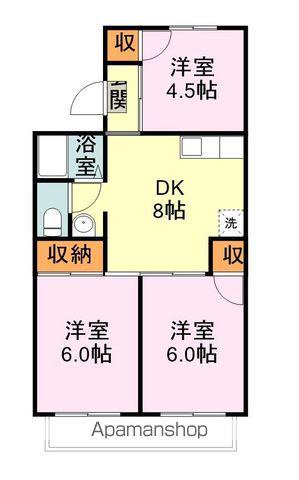 コーポ和光A(3DK/2階)の間取り写真