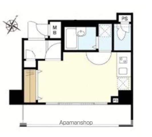 アヴァンツァーレ横濱(ワンルーム/2階)の間取り写真