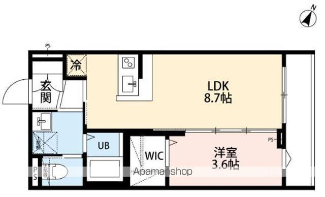 ROBOT HOME 阿佐谷北(1LDK/1階)の間取り写真