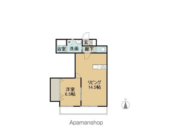 大蔵浅田ビル(1LDK/1階)の間取り写真