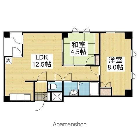 Mホーナー森松(2LDK/5階)の間取り写真