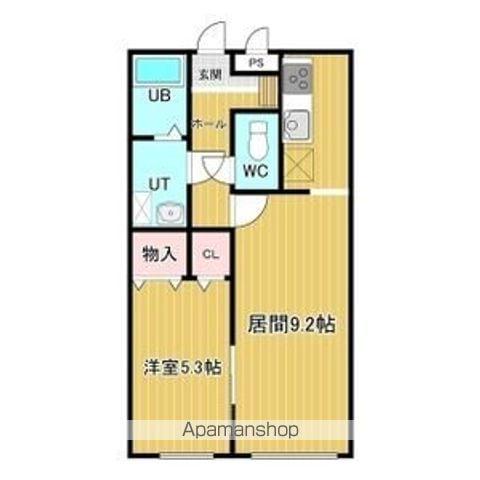 リバティ湯浜(1LDK/2階)の間取り写真