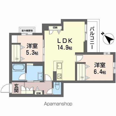シャーメゾン グラニテ(2LDK/3階)の間取り写真
