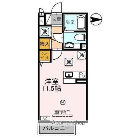 セジュールアニバーサリー(ワンルーム/1階)の間取り写真