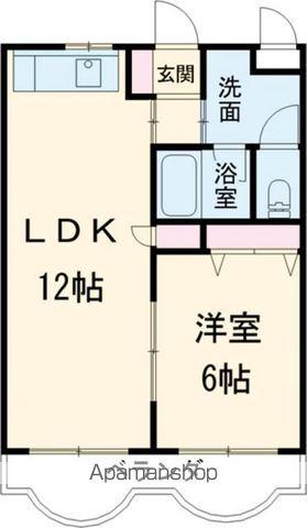 尾池マンション(1LDK/1階)の間取り写真