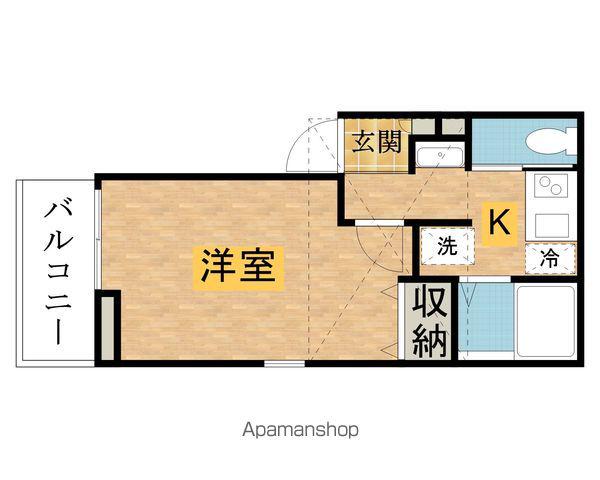 アズール西八王子(1K/3階)の間取り写真