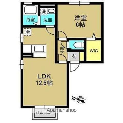 グリーンヒルズ明和(1LDK/2階)の間取り写真