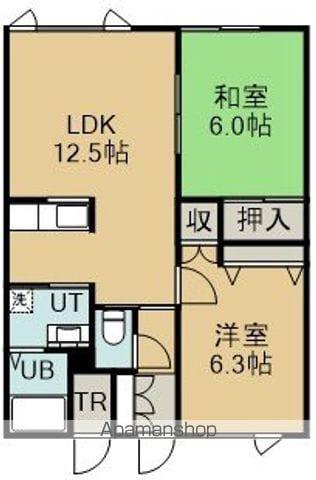 ブロッサム21(2LDK/2階)の間取り写真