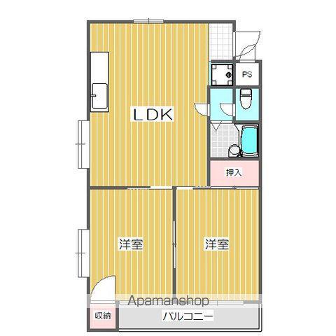 LUMIERE住吉ノース(2LDK/4階)の間取り写真