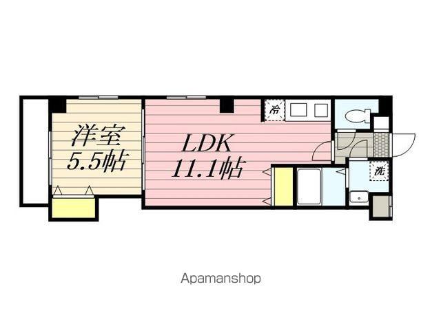 グランディオ検見川(1LDK/1階)の間取り写真