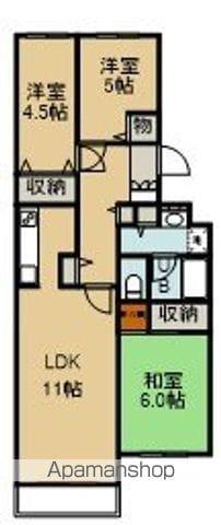 シャトーム吉川町(3LDK/4階)の間取り写真