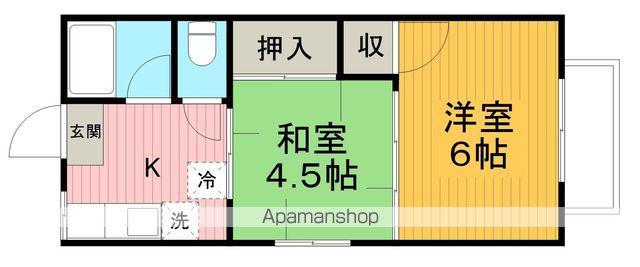 ハイランド刀根山(2K/2階)の間取り写真