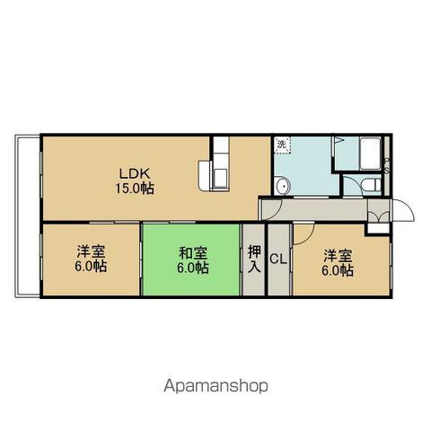 Jステージ日の出(3LDK/1階)の間取り写真