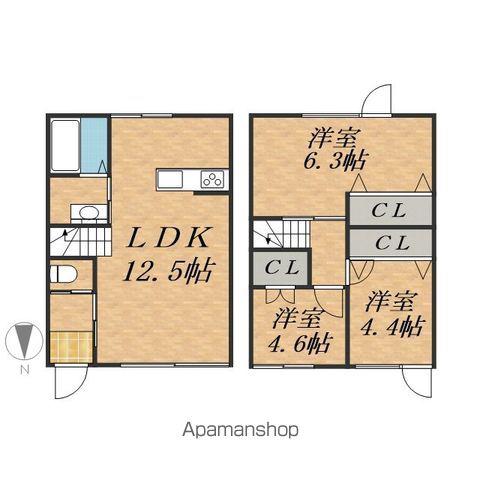 メゾンウエスト19(3LDK/1階)の間取り写真