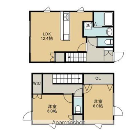 スミール(2LDK/1階)の間取り写真