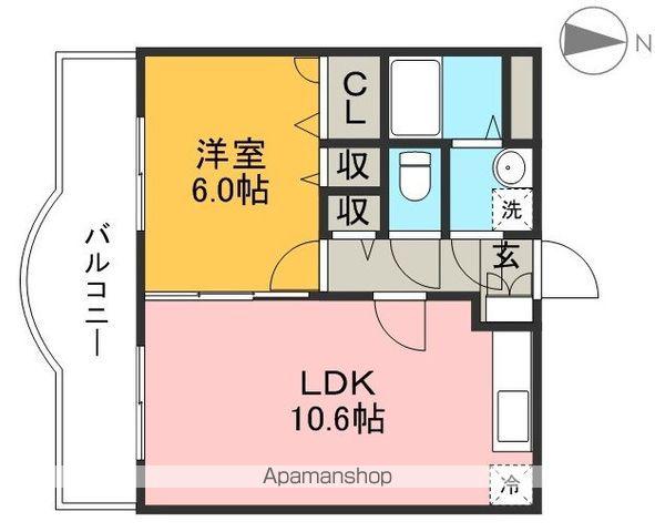 マリベールFK二葉(1LDK/3階)の間取り写真