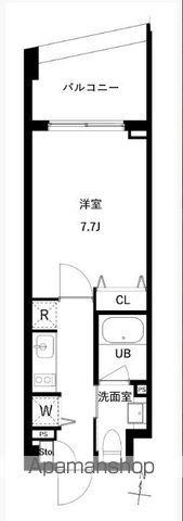 JMFレジデンス世田谷三宿(1K/4階)の間取り写真