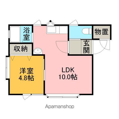 シャンティー(1LDK/2階)の間取り写真
