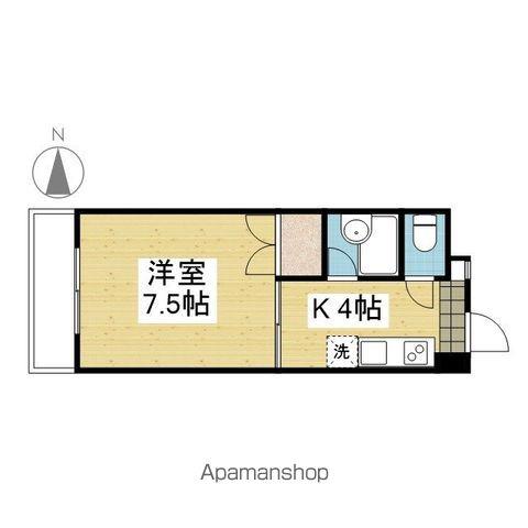 SELEコート壱番館(1K/4階)の間取り写真