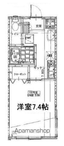 コモド飯能本町(1K/1階)の間取り写真