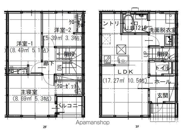 GARDEN VILLAGE前原北(3LDK/1階)の間取り写真