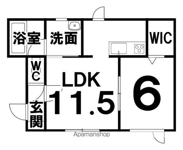 CLASSE Ⅵ(1LDK/2階)の間取り写真