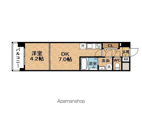 LEONCOMFORTUMEDAKITA(1DK/7階)の間取り写真