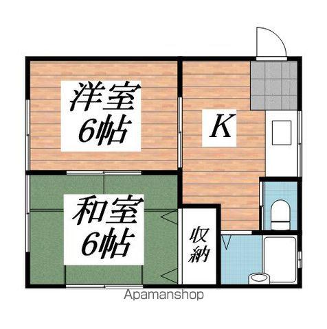 セゾン宝山(2K/1階)の間取り写真