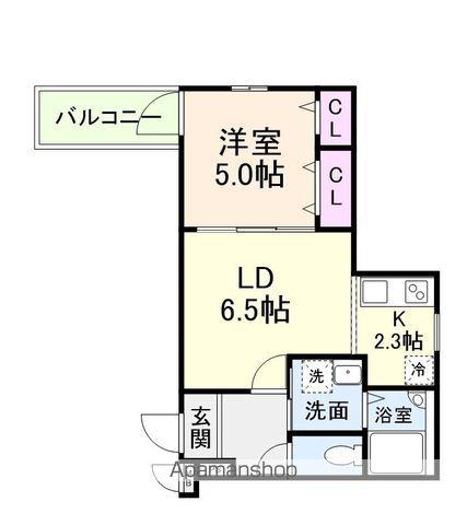 フジパレス和泉大宮(1LDK/3階)の間取り写真