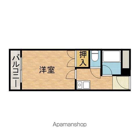 宮元七番館(1K/4階)の間取り写真