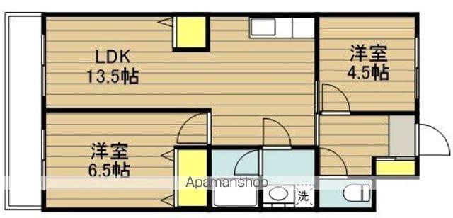 ウエストパレス蕨2(2LDK/5階)の間取り写真