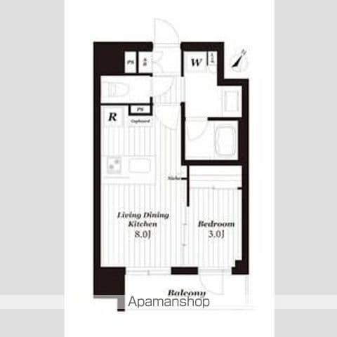 デュオヒルズ仙台一番町一丁目(1LDK/9階)の間取り写真