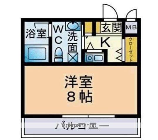 ファミリオン御所(1K/2階)の間取り写真