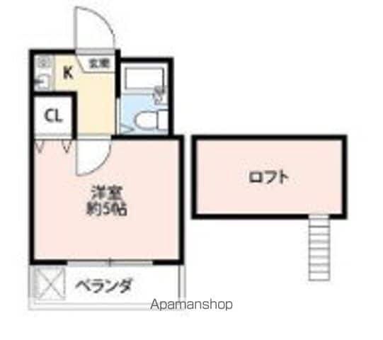 サンパレス作新台(1K/1階)の間取り写真