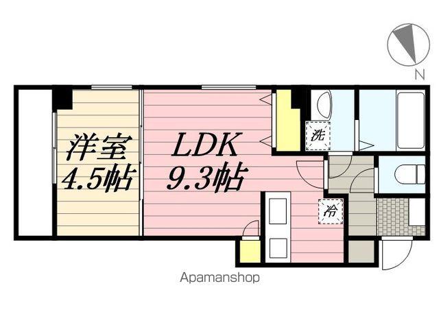 BELLEAUBE大久保(1DK/1階)の間取り写真